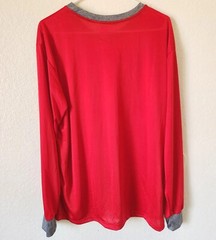 Ecko Unltd T Shirt Mens XL Red Long Sleeve 100% Polyester Jersey Fabric