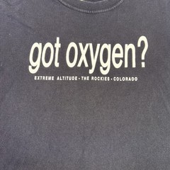 Vintage 2000s Y2K Got Oxygen Telluride Colorado Navy Blue Anvil T-Shirt Size XL