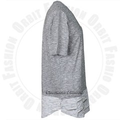 Men Long T-Shirt Extended Casual Short Sleeves Crew Neck Hip Hop Longline Tee