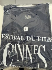 1992 CANNES FILM FESTIVAL DISTRESSED LOGO NAVY T-SHIRT