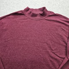 Saddlebred Men’s Large Maroon Half Turtle Neck Long Sleeve