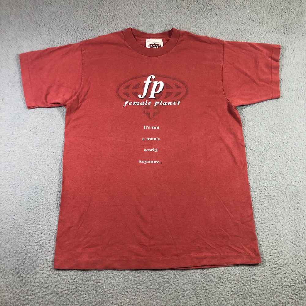 Vintage Female Planet T Shirt Mens M Red single stitch