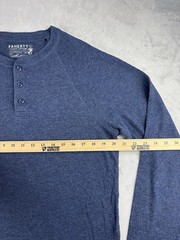 Faherty Cloud Cotton Henly Long Sleeve Pima Modal Raglan Navy Mens Large