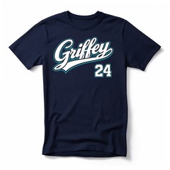 Griffey Jr. 24, Seattle Baseball HOF themed Pre-Shrunk Ring Spun Cotton T-Shirt