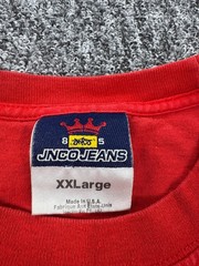 JNCO Jeans Shirt Men 2XL Red Graphic 8 Ball Flame Dice Crewneck Vtg Made In USA