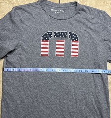 Travis Mathew – USA Logo – Men’s Sz Medium – Gray Golf Shirt 4th of July
