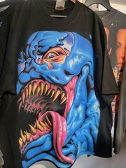 VENOM ON A SHAKA HEAVYWEIGHT GARMET DYED T SHIRT “MODERN”