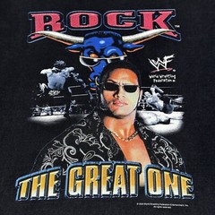 Vintage 2000 WWF The Rock The Great One Brahma Bull Wrestling T-Shirt Size L