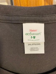 NEW WITHOUT TAGS LOT OF 6 UNISEX SIZE 2XL HANES ECOSMART GRAY T-SHIRTS