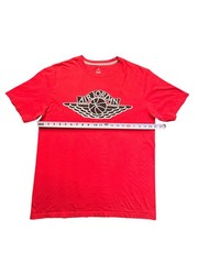 🔥 Nike Air Jordan Wings Logo T Shirt Mens Large Red Jumpman Graphic Tee