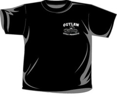 OUTLAW CYCLE PRODUCTS FXR LOGO BLACK SHORT SLEEVE T-SHIRT BIKER MOTORCYCLE