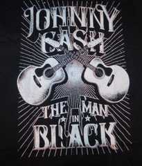 Johnny Cash Mens Black T Shirt Medium Back in Black