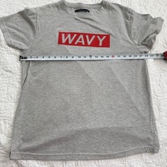 Brooklyn Standard Gray T-Shirt with Red Plastic “Wavy” Stencil Men’s Large EUC