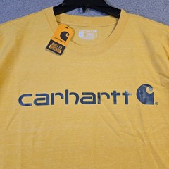 Carhartt Shirt Mens XL Yellow Work Wear Outdoors Loose Fit Casual Logo Work NWT