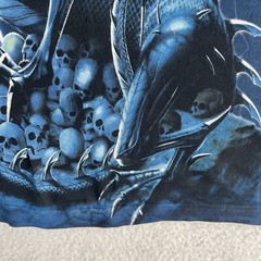 VTG The Mountain Dragon Shirt Mens Medium Tank Top Blue Skulls Fantasy NEW