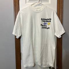Diamond Cross Ranch White T-Shirt Tee Men’s Size Med Jackson Hole Wyoming Cowboy