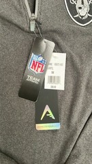 Antigua Men’s Las Vegas Raiders Long Sleeve Quarter Zip Pullover Gray Multi Size