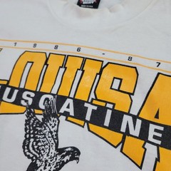 Vintage Louisa Muscatine IA High School Basketball Shirt XL White Single Stitch