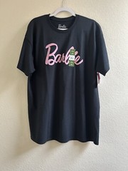 Barbie Mens Black ShortSleeve Crewneck Logo Graphic T- shirt Size XL (46-48) NEW