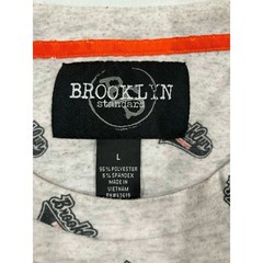 Brooklyn Standard Graphic Print T shirt Mens Size L Short Sleeve Crew Neck Gray
