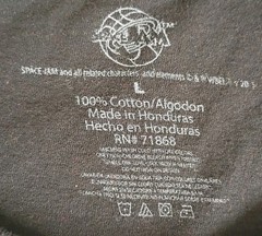 Space Jam Toon Squad Mens sz L T Shirt Chest 20in Length 27in Black NWOT.