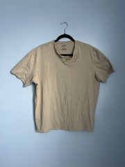Cremieux Premium Denim XL Beige Cotton Crew Neck Short Sleeve T-Shirt Men