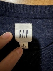 GAP men’s Blue Solid Knit Crew Neck Pullover Sweater Long Sleeve Size S
