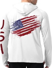 Men’s UPF 50+ Sun Hoodie Long Sleeve Fishing Shirt Lightweight Quick Dry