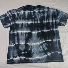 Striped Tie Dye T Shirt Unisex Adult 3XL Black White Gildan Softstyle Cotton New