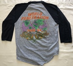 1984 Ted Nugent Shirt World Penetration Tour 1984 2-sided 3/4 Sleeves