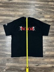 Tool Triple Skull Tshirt Mens 2XL Black Spiked Print Los Angeles California Tour