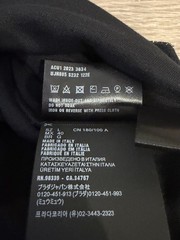 Prada Cotton Terry T-shirt with Enamel Metal Triangle Logo in Black 2025 Large