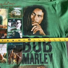 Bob Marley Trenchtown Rock 2010 Green Graphic T Shirt Size Large Music Concert