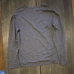 Express woman’s Gray Knit Long Sleeve Crew Neck T-Shirt S Micro Acrylic RN 65285