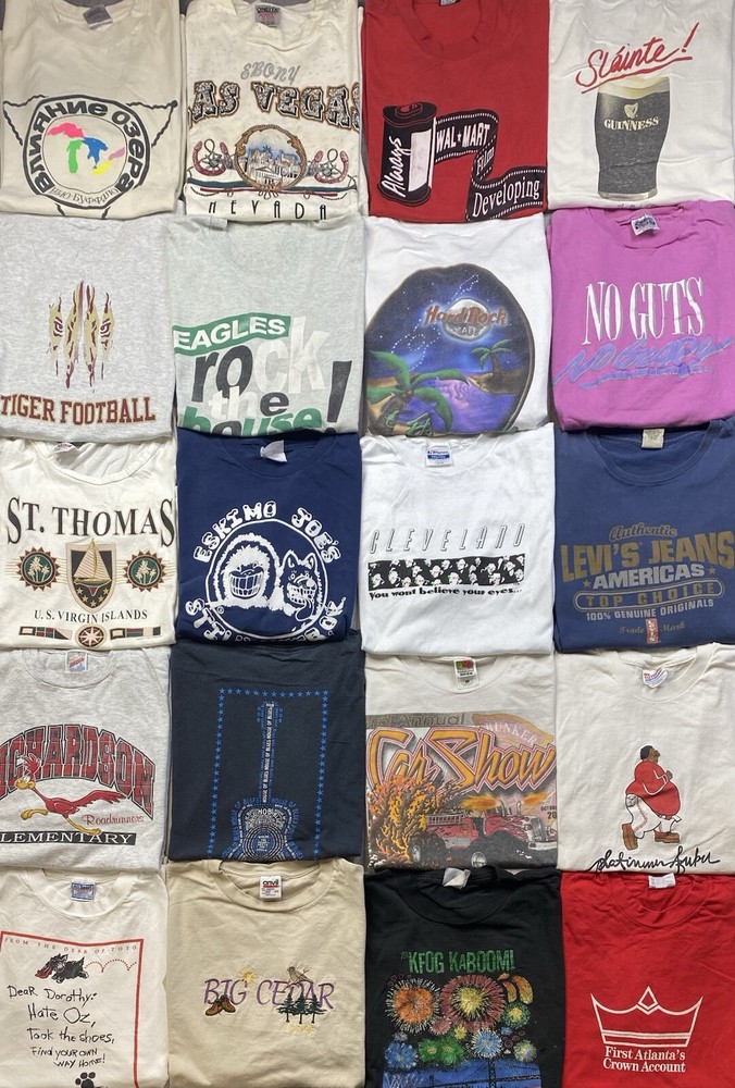 Vintage Graphic shirts Promo Funny Cartoons Sport Destinations Lot Of 20 Mix Szs