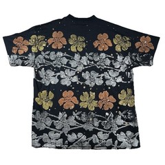 Vintage EZL Shirt Mens XL All Over Print Hand Painted Floral USA Single Stitch