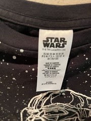 Great Oversized Men’s Tee Star Wars Darth Vader Speckled Starfield Design 2X