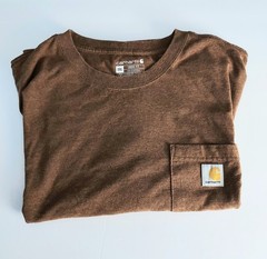 Carhartt Mens 2XL T-Shirt Short Sleeve Brown Big Tall