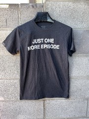 Mighty Fine Just One More Episode Shirt Mens Small Gray Binge Watching Tee S