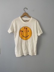 Vintage Headshot Smiley Face T-shirt Sz Large (fits smaller) Made in USA Grunge