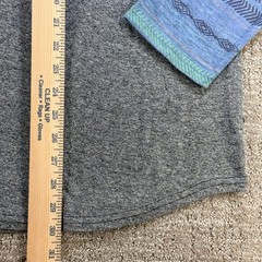 Brooklyn Cloth Mens Raglan Shirt Tribal Pattern Sleeve XL Gray Cotton Blend