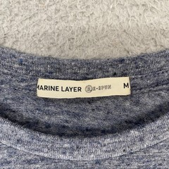Marine Layer Shirt Mens Medium Blue Re-Spun Stripe Pocket Tee Soft Lightweight