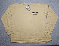 Crazy Shirts Hawaii Shirt Mens 2XL Beer RX Long Sleeve Tan Funny Beer Dyed
