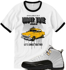 We Will Fit shirt to match Jordan 12 Taxi yellow black and white