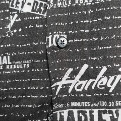 Vintage Harley Davison biker Hawaiian style all over print button up Shirt 3XL