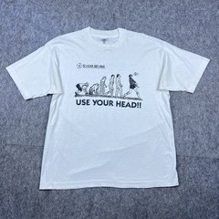Vtg Soccer World Men’s T-Shirt “Use Your Head!” Graphic Single Stitch 90s Sz L