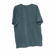Authentic Pigment Mens Blue T-Shirt Solid Pocket Short Sleeve Round Neck Size XL