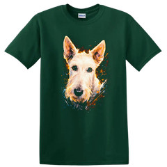Dog Lover T Shirt Artistic Dog Portrait Colorful Fur Design Cute Tee