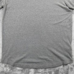 Buck Mason Slub Shirt Mens Large Gray Tri-Blend Crewneck Soft Tee Curved Hem