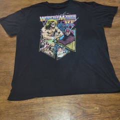 WWE WrestleMania VI Ultimate Warrior Macho Man Graphic Tee Men’s 2XL Black